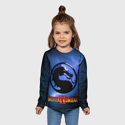 Лонгслив детский Мортал комбат 2 - логотип, цвет: 3D-принт — фото 2
