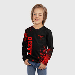 Лонгслив детский Lazio - red gradient вертикально, цвет: 3D-принт — фото 2