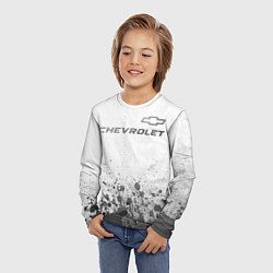 Лонгслив детский Chevrolet - white gradient посередине, цвет: 3D-принт — фото 2