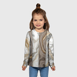 Лонгслив детский Дерево и мрамор, цвет: 3D-принт — фото 2