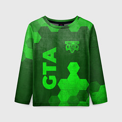 Детский лонгслив GTA - green gradient вертикально