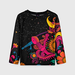 Лонгслив детский Psychedelic abstract art, цвет: 3D-принт