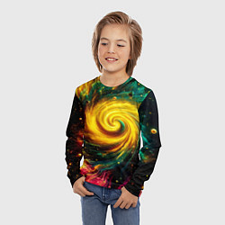 Лонгслив детский Neon space - ai art fantasy, цвет: 3D-принт — фото 2