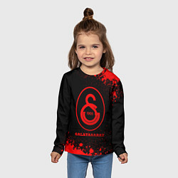 Лонгслив детский Galatasaray - red gradient, цвет: 3D-принт — фото 2