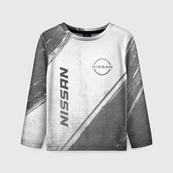 Детский лонгслив Nissan - white gradient вертикально