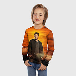 Лонгслив детский Дин Винчестер - Сверхъестественное, цвет: 3D-принт — фото 2