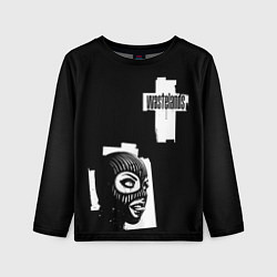 Лонгслив детский Крест и девушка в маске, цвет: 3D-принт