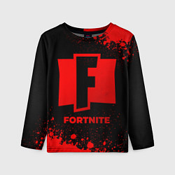 Лонгслив детский Fortnite - red gradient, цвет: 3D-принт