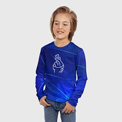 Лонгслив детский K Pop blue poly, цвет: 3D-принт — фото 2