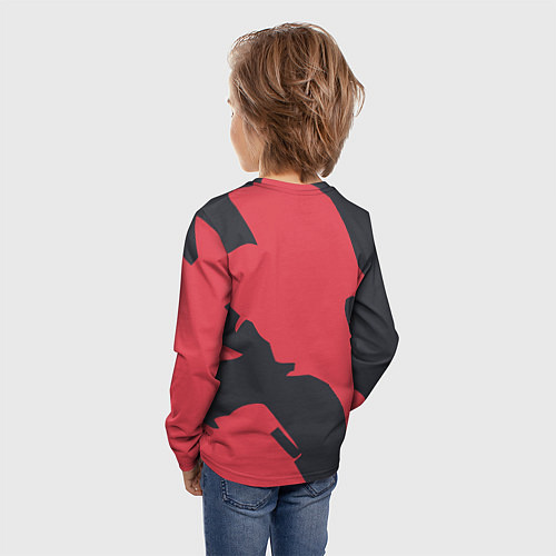 Детский лонгслив Орущая акула / 3D-принт – фото 4