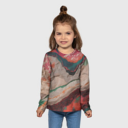 Лонгслив детский Абстракция из бумаги и краски, цвет: 3D-принт — фото 2