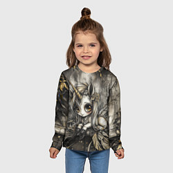 Лонгслив детский Мифическая единорожка, цвет: 3D-принт — фото 2