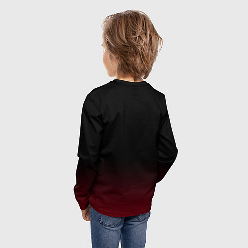 Детский лонгслив Metallica - fire skull / 3D-принт – фото 4