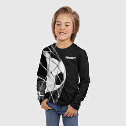 Лонгслив детский Футбольный мяч в сетке ворот, цвет: 3D-принт — фото 2