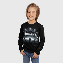 Лонгслив детский Metallica thrash metal - gesture, цвет: 3D-принт — фото 2
