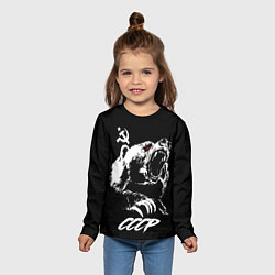 Лонгслив детский Суровый медведь из СССР, цвет: 3D-принт — фото 2