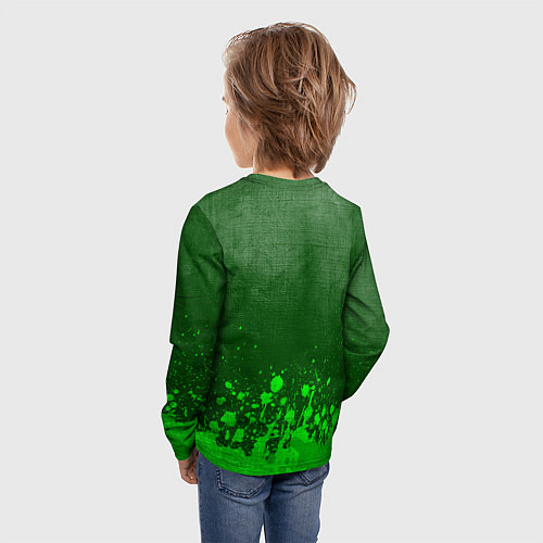 Детский лонгслив Everton - green gradient посередине / 3D-принт – фото 4