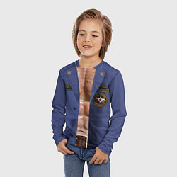 Лонгслив детский Форма пожарного спасателя МЧС, цвет: 3D-принт — фото 2