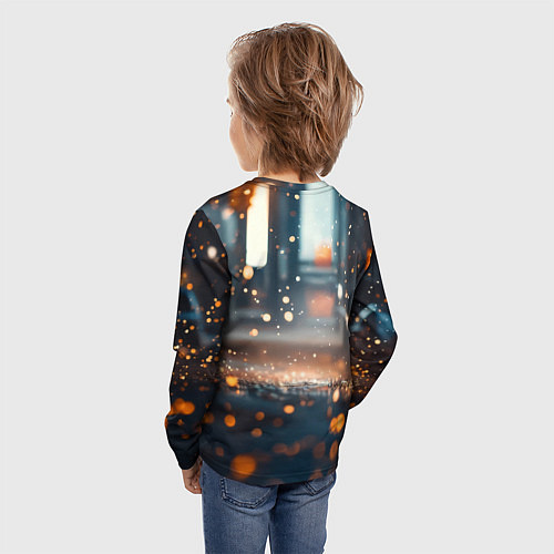 Детский лонгслив Человек паук и золотая пыльца / 3D-принт – фото 4