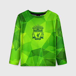 Лонгслив детский Liverpool green poly, цвет: 3D-принт