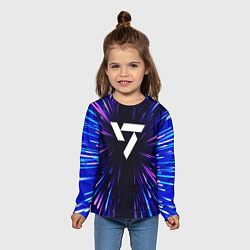 Лонгслив детский Seventeen neon energy, цвет: 3D-принт — фото 2