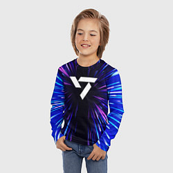 Лонгслив детский Seventeen neon energy, цвет: 3D-принт — фото 2