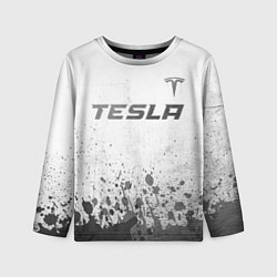 Лонгслив детский Tesla - white gradient посередине, цвет: 3D-принт