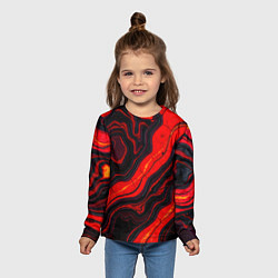 Лонгслив детский Срез магматической породы, цвет: 3D-принт — фото 2