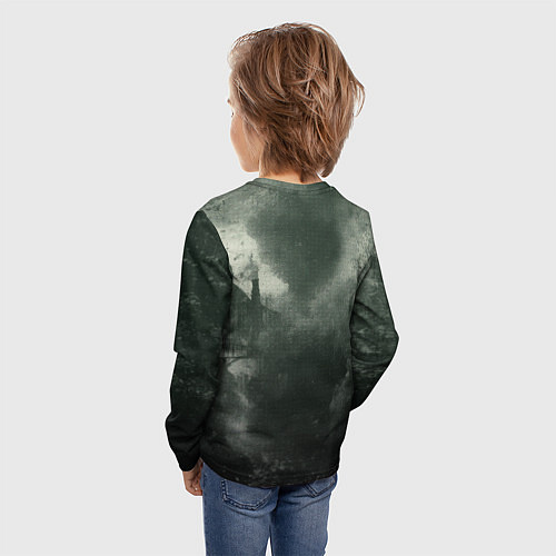 Детский лонгслив Ретро иллюстрация паровоза / 3D-принт – фото 4