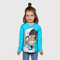 Лонгслив детский NFT ape in the hood, цвет: 3D-принт — фото 2