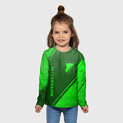 Лонгслив детский Hoffenheim - green gradient вертикально, цвет: 3D-принт — фото 2