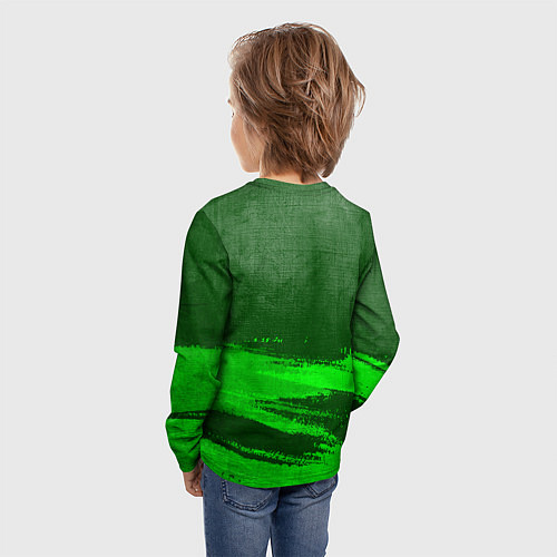 Детский лонгслив Tottenham - green gradient посередине / 3D-принт – фото 4