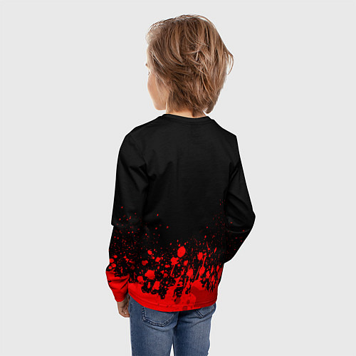 Детский лонгслив Haval - red gradient посередине / 3D-принт – фото 4