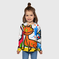 Лонгслив детский Смешные зверята, цвет: 3D-принт — фото 2