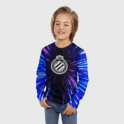 Лонгслив детский Club Brugge neon energy, цвет: 3D-принт — фото 2