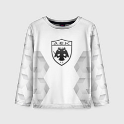Лонгслив детский AEK Athens white poly, цвет: 3D-принт