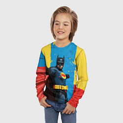 Лонгслив детский Бэтмен предупреждает, цвет: 3D-принт — фото 2