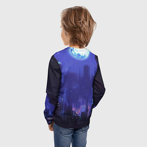 Детский лонгслив Бэтмен в стойке победителя / 3D-принт – фото 4