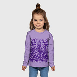 Лонгслив детский Маяк с розами и корабли, цвет: 3D-принт — фото 2