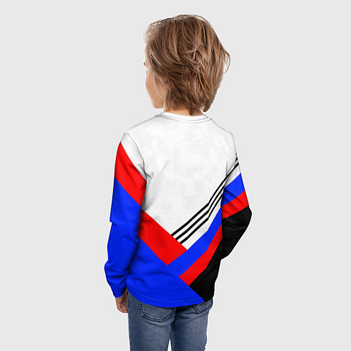 Детский лонгслив Герб России - минимализм / 3D-принт – фото 4