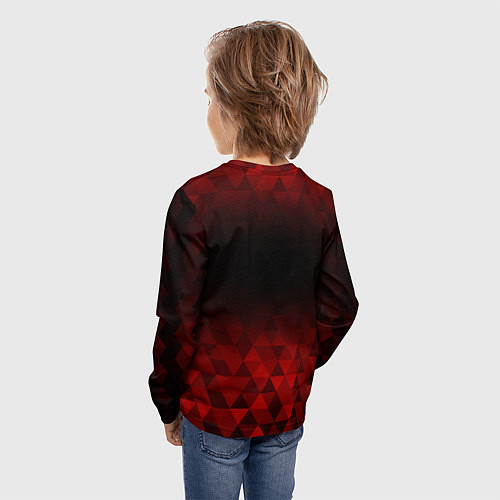 Детский лонгслив Marshmello red poly / 3D-принт – фото 4