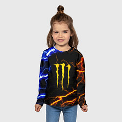 Лонгслив детский Monster energy storm, цвет: 3D-принт — фото 2