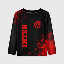 Лонгслив детский Inter - red gradient вертикально, цвет: 3D-принт