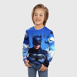 Лонгслив детский Бэтмен синее небо, цвет: 3D-принт — фото 2