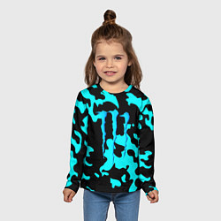 Лонгслив детский Monster energy камуфляж голубой, цвет: 3D-принт — фото 2