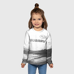 Лонгслив детский Subaru - white gradient посередине, цвет: 3D-принт — фото 2