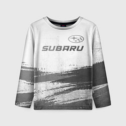 Лонгслив детский Subaru - white gradient посередине, цвет: 3D-принт