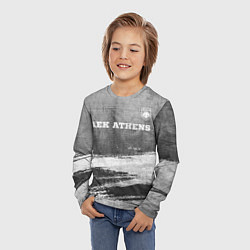 Лонгслив детский AEK Athens - grey gradient посередине, цвет: 3D-принт — фото 2