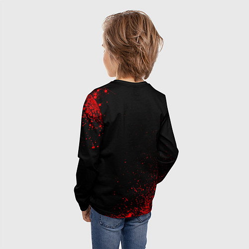 Детский лонгслив Napoli - red gradient / 3D-принт – фото 4