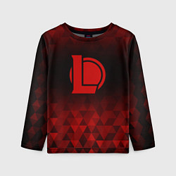 Лонгслив детский League of Legends red poly, цвет: 3D-принт